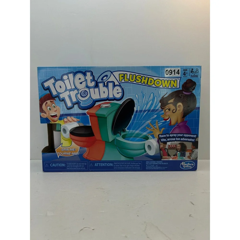 Hasbro Toilet Trouble Flushdown Kids Game OS Multicolor